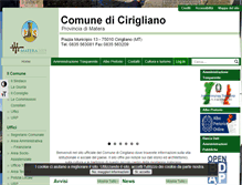 Tablet Screenshot of comune.cirigliano.mt.it